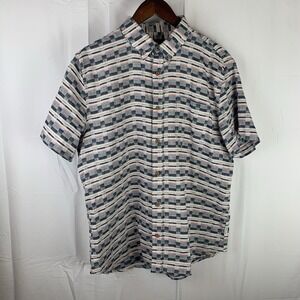 Ben Sherman Men's Short‎ Sleeve Button Up Striped Size Large